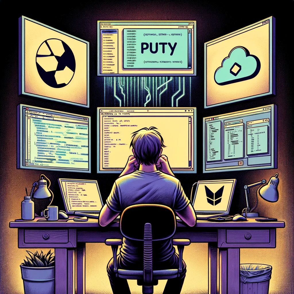 An illustration depicting the daily life of a developer at the USDA.